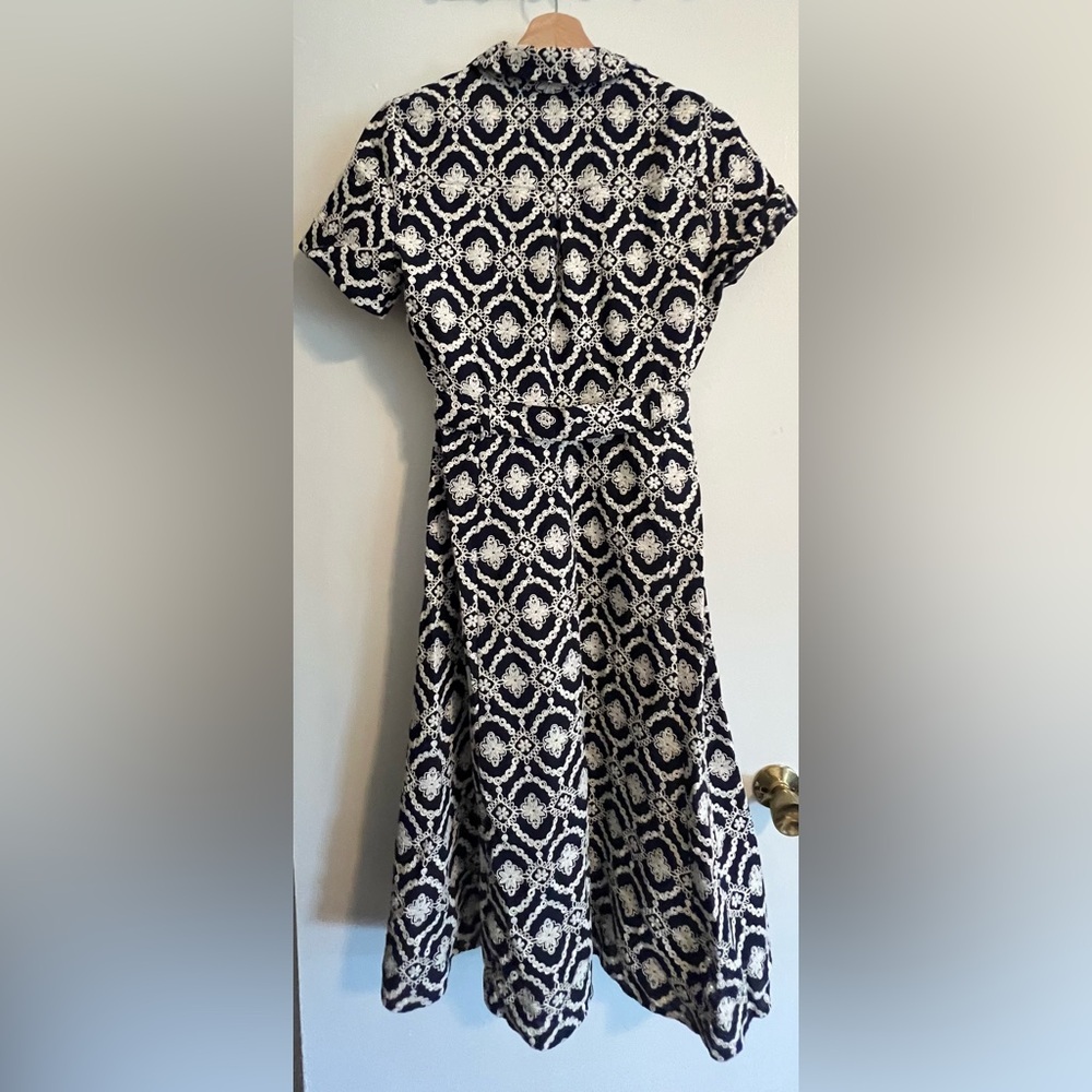 nwot sézane adele dress || marine with ecru embroidery - Picture 12 of 12